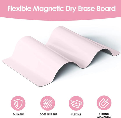 MaxGear Magnetic Dry Erase Board for Fridge, 12 x 8 Inch, Markers Included | Strong Magnetic Backing, Stain Resistant Surface, Easy to Write and Erase, Ideal For To-do Lists, Includes 3 Markers 1 Erase