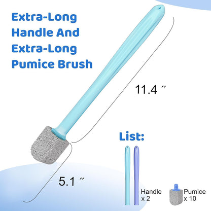 Pumice Stone Toilet Bowl Cleaner for Hard Water Ring & Stains | Removes hard water rings, calcium buildup & rust stains from toilet bowls without scratching porcelain.