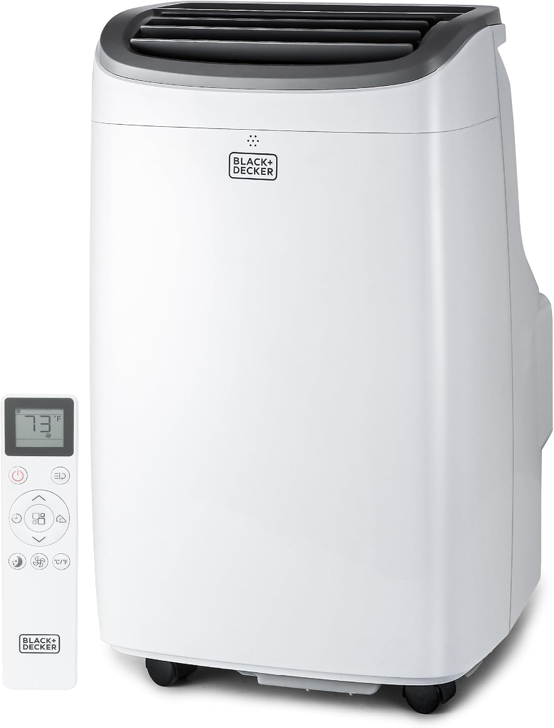 BLACK+DECKER Smart Portable Air Conditioner, 12,000 BTU, BPACT12WT, White | 8,000 BTU SACC for Rooms up to 550 Sq. Ft., Smart 3-in-1 Portable AC, Fan and Dehum with Follow Me Remote