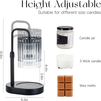 Candeldo Candle Warmer Lamp with Timer: Black Wax Melt Warmer