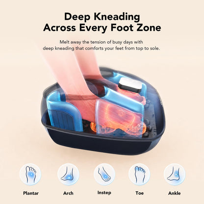 SKG YS100 Shiatsu Foot Massager with Heat for Plantar Fasciitis | Feet Massager with 3 Air Compression Modes, Size 5-13, Fits up to Size 13, Men Women Dad Gifts