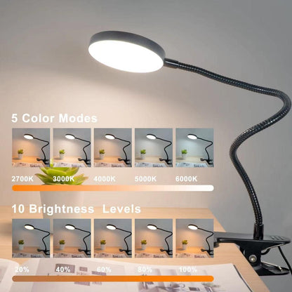 LiFMIRA Bed Lamp Clip on Light 8W 66 LED Reading Light for Bed White