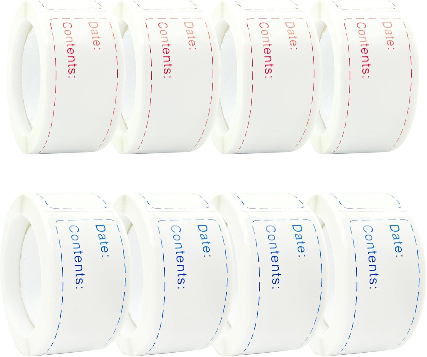 8 Rolls 1000 Pieces Removable Freezer Labels 1 x 3 Inch Food Storage Stickers Date Stickers Easy to Clean and Write On (1000pcs)