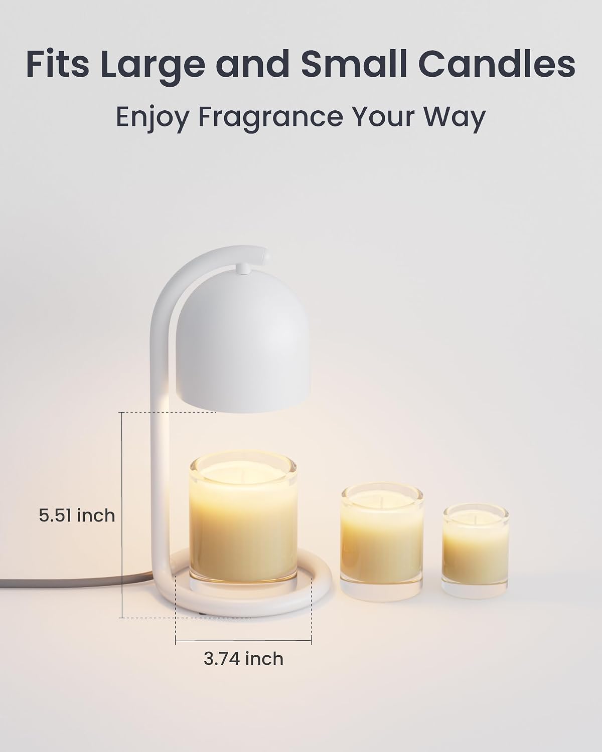 SwitchBot Smart Candle Warmer Lamp App & Voice Control, Flameless Wax Melter with Timer, Bulb x2, for Jar Candles, 1%-100% Dimmable, Matter for Apple Home & Alexa, Women Birthday Housewarming Gift