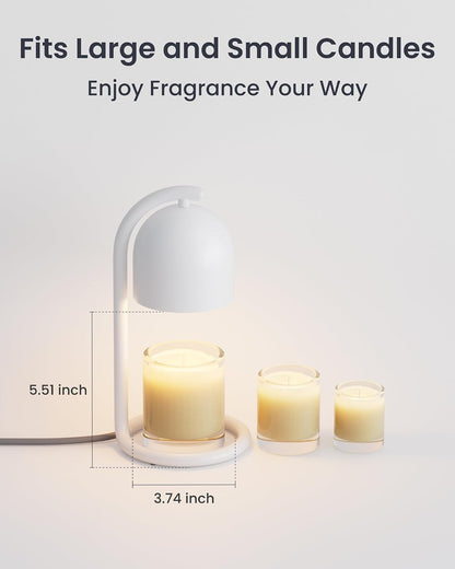 SwitchBot Smart Candle Warmer Lamp App & Voice Control, Flameless Wax Melter with Timer, Bulb x2, for Jar Candles, 1%-100% Dimmable, Matter for Apple Home & Alexa, Women Birthday Housewarming Gift