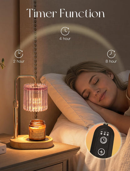 Candeldo Candle Warmer Lamp with Timer: Black Wax Melt Warmer