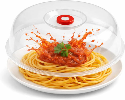 JapanBargain Microwave Plate Cover with Steam Vent, Easy Grip Splatter Guard Lid for Food Reheating, BPA-Free Plastic Dishwasher Safe, Made in Japan, 9 Inch