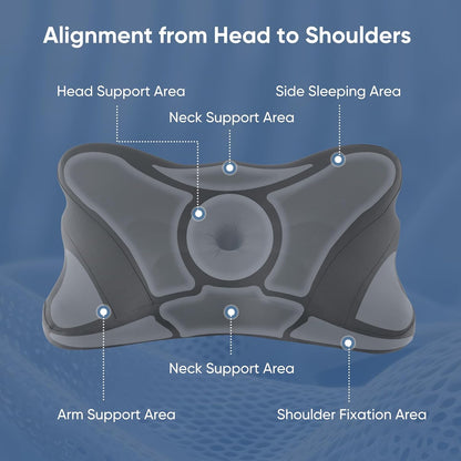 Sweetcrispy Cervical Pillow for Neck Pain Relief, Cooling Memory Foam
