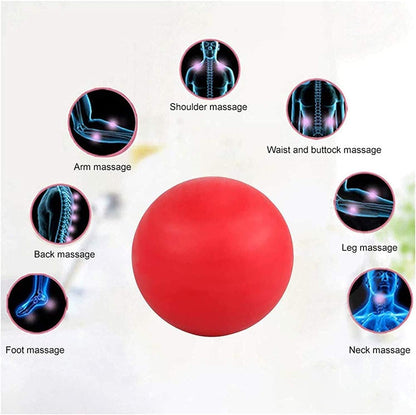 WOVTE Massage Lacrosse Ball Therapy for Sore Muscles Myofascial Release | Shoulders, Neck, Back, Foot, Body, Deep Tissue, Trigger Point, Muscle Knots, Yoga