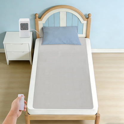 Water Cooling Mattress Pad, 3 Speed Setting Bed Cooling System with Remote Control, 27.5" x 63" Single Beds Water Cooling Mattress Pad, for Summer, Home, Sofa