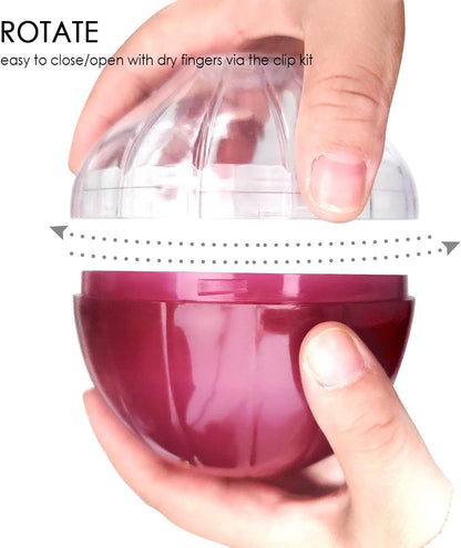 Onion Tomato Keeper for Refrigerator, Reusable, Dishwasher-safe | 2 Pack Food-shape Storage Saver Container for Leftover Vegetables, Clear Lid Easy Clean