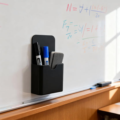 2-piece Black Hangable Dry Erase Pen Holder, Refrigerator, Whiteboard | Waterproof Oxford Cloth and PVC, Clear Window for Easy Identification, Reinforced Eyelets, Great Capacity