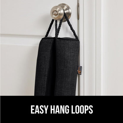GORILLA GRIP Door Draft Stopper for Bottom of Doors, Cold Air Insulation Sweep, Weather Stripping Seal Noise, Soundproofing, Warmth Sealer, Easy Install Gap Filler, Home Essentials, 32 Inch, Gray
