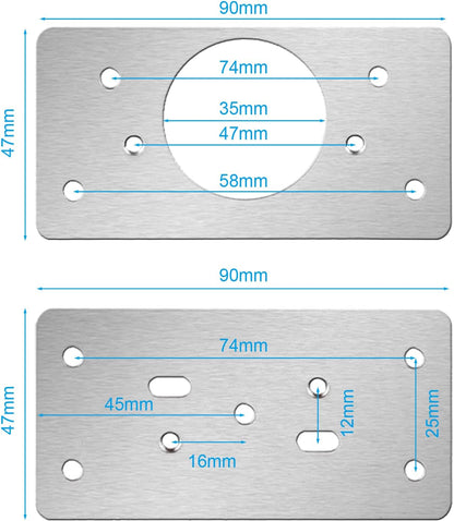 12-Pack Stainless Steel Cabinet Hinge Repair Kit - Door Hinge Repair Plate With Mounting Screws