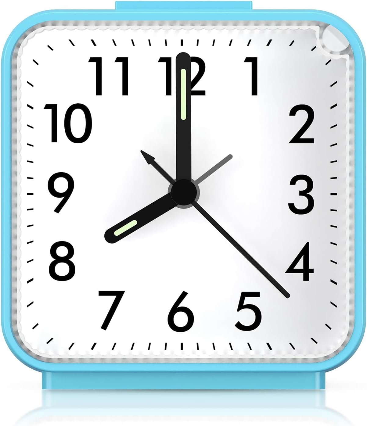 AMIR Silent Non Ticking Analog Alarm Clock, Battery Operated Small Clock | Beep Alarm Clock with Snooze & Night Light for Bedroom, Bedside Desk, Students & Heavy Sleepers