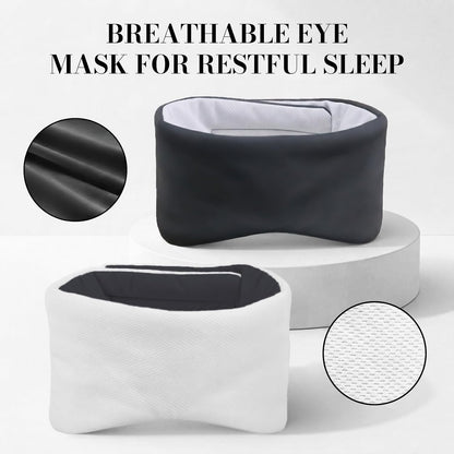 Sleep Mask for Women Men, Reversible Eye Mask Sleeping with Cozy & Cooling Sides, Adjustable Velcro Band, Blackout Face-Hugging Padded Eye Cover for Sleeping Travel Office, Grey/White
