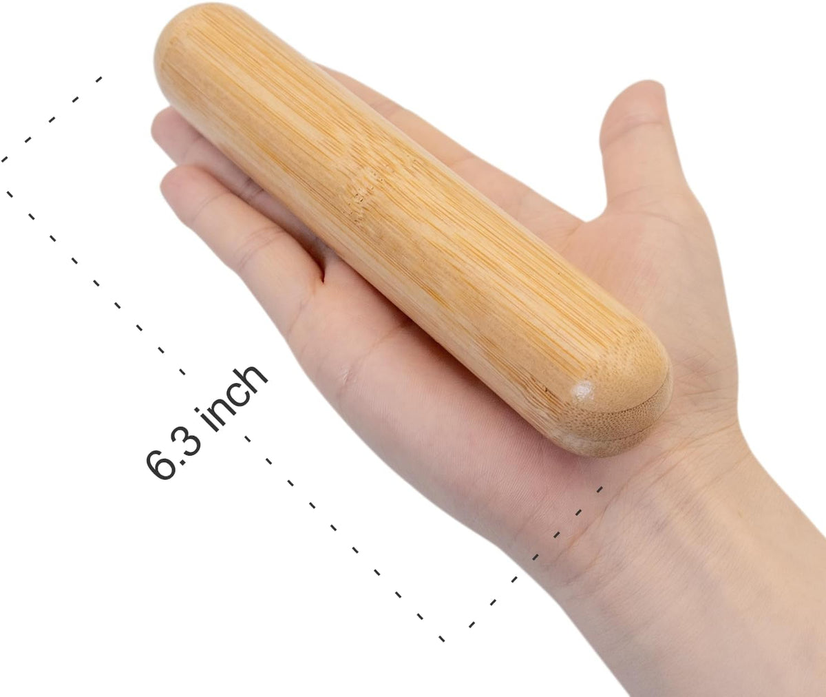 2 PCS Solid Bamboo Massage Stick Sets Warm Bamboo Therapy Massage Tools for Full Body Use at Home/Professional Massage Studio