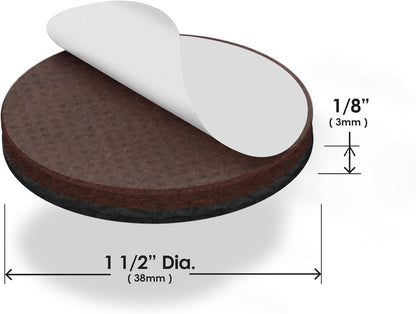 Slipstick GorillaPads CB147 Non Slip Furniture Pads/Gripper Feet (Set of 16) Self Adhesive Rubber Floor Protectors, 1 inch Round, Black