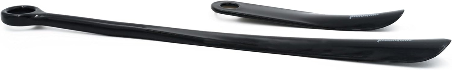 Panoware Set of 2, Extra Long Handle Shoe Horn and Travel Shoe Horn, Black