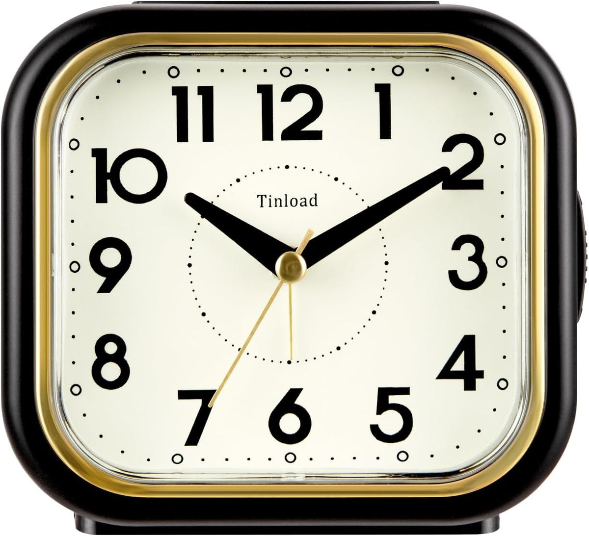 Tinload 4.3" Vintage Retro Analog Alarm Clock, Super Silent Non Ticking Clock with Manual Light, Snooze, Battery Operated, Simply Design, for Living Room, Bedroom, Bedside, Desk(Blue-V2)