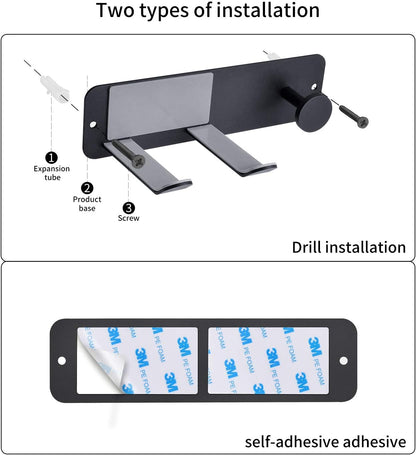 Hair Dryer Holder Wall Mounted, Stainless Steel Self Adhesive Blow Dryer Holder Rack for Dyson Supersonic Hair Dryer,Black