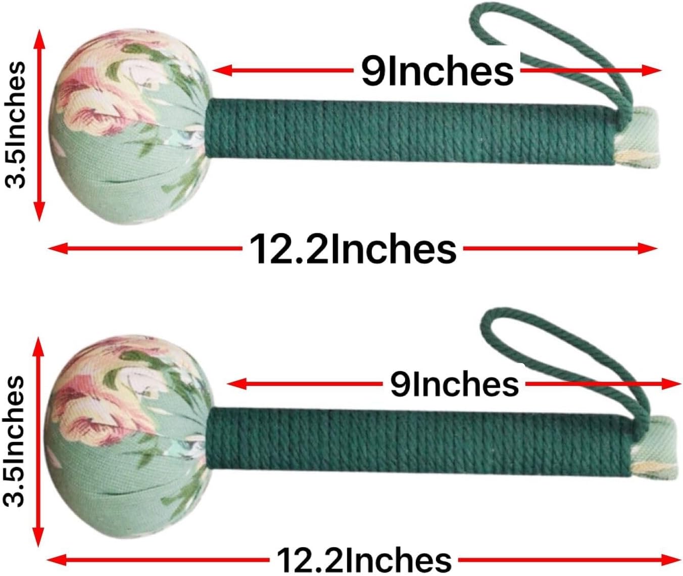 2PCS Herbal Wormwood Lymphatic Drainage Anti Slip Manual Massage Hammer Longer Handle Back Massager for Shoulder, Neck & Muscle Pain Relief (Rose Red/Dark Blue)