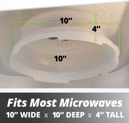 HOVER COVER Magnetic Microwave Splatter Cover - 10" Collapsible - Graphite | BPA-Free Lid, Vented Plate Guard with Steam Vents, Anti-Splash Microwave Lid, Dishwasher Safe, Space-Saving Magnetic Storage