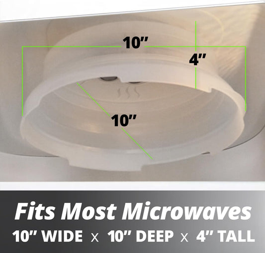 HOVER COVER Magnetic Microwave Splatter Cover - 10" Collapsible - Graphite | BPA-Free Lid, Vented Plate Guard with Steam Vents, Anti-Splash Microwave Lid, Dishwasher Safe, Space-Saving Magnetic Storage