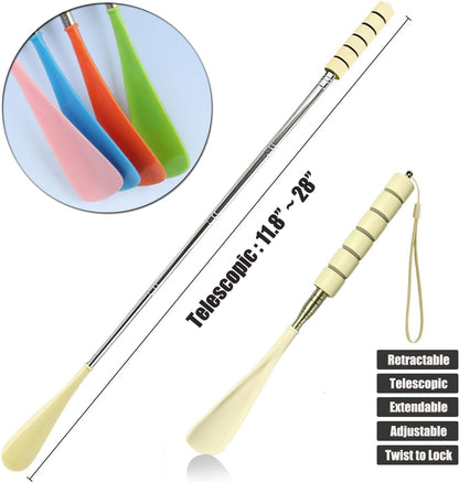 Shoe Horn Long Handle Retractable Shoehorn Telescopic Foldable Shoe Puller Adjustable Shoe Aids Easy Slip on