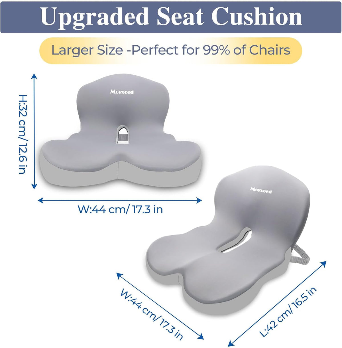 Car Seat Cushion with Lumbar Support Pillow, Seat Cushion for Driving