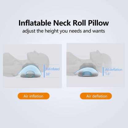 RESTCLOUD Neck Pillows for Pain Relief Sleeping, Neck Roll Pillow Neck Cervical Pillows for Stiff Neck Pain Relief Bed Pillow Height and Firm Adjustable