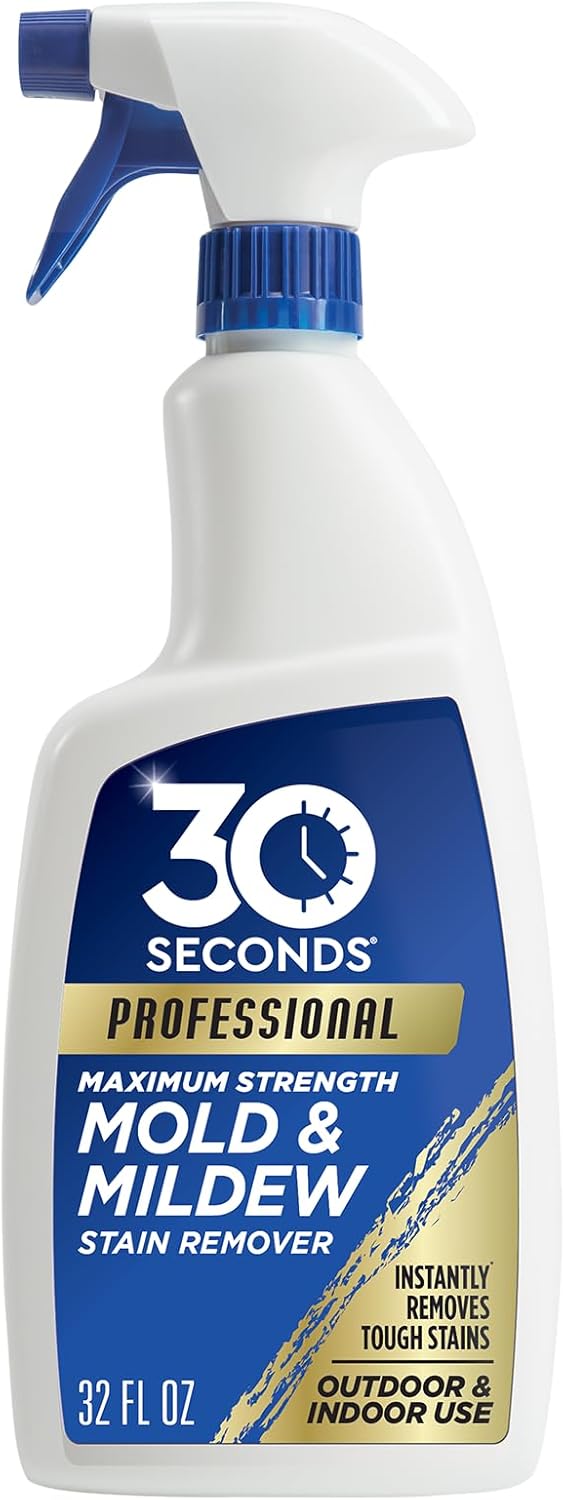 30 SECONDS Pro Mold & Mildew Stain Remover, Scrub-Free Formula, 32 Oz | Scrub-Free Formula, mold and mildew remover, mildew removal spray, mold killer, mold spray