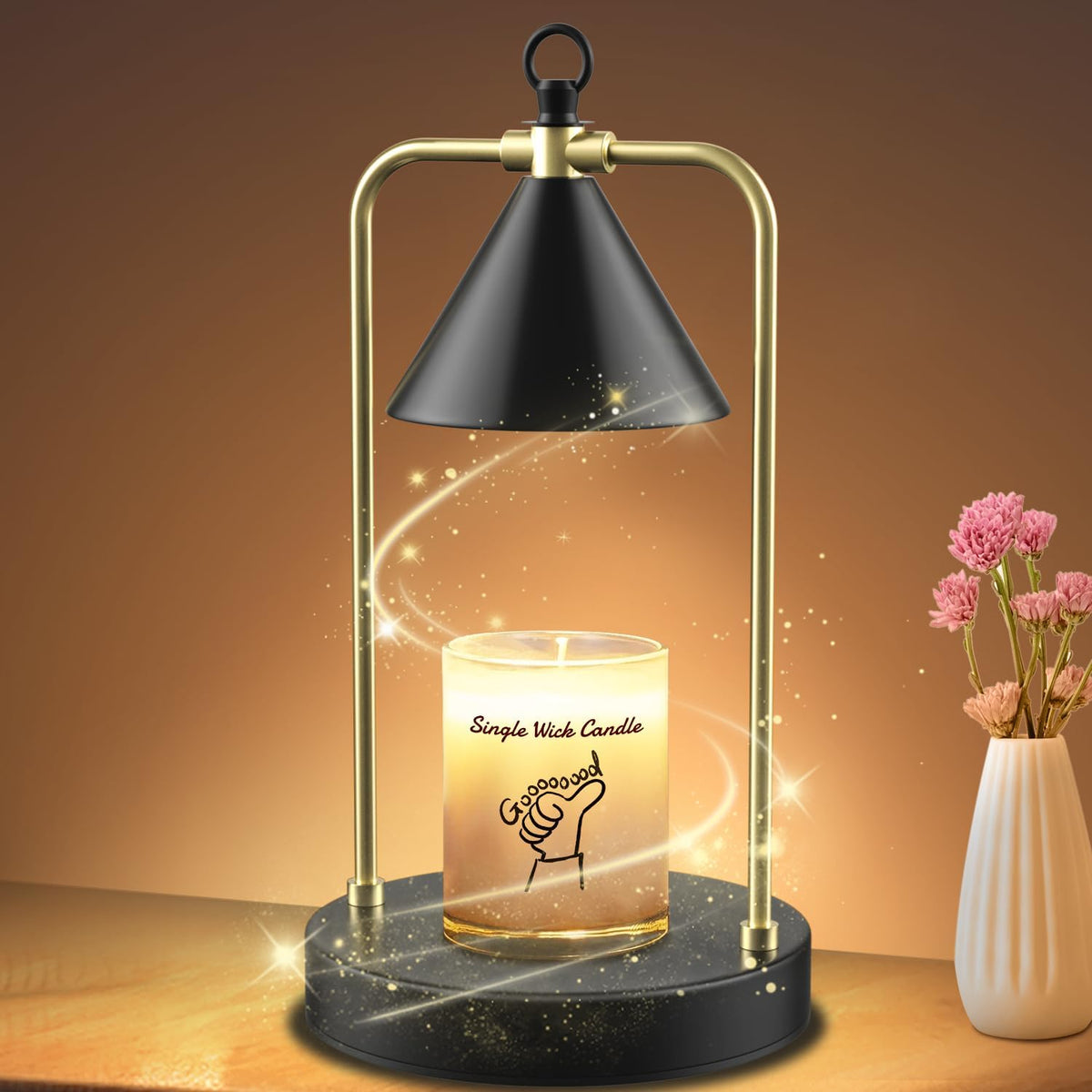 Candle Warmer Lamp with Timer, Upgraded Dimmable Wax Melts Warmer for Jar Candles, Height Adjustable Candle Lamp, Birthday Gifts for Women Mom, House Warming Gifts New Home Decor
