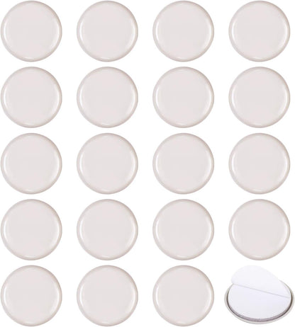 Ezprotekt 16 Pack Self-Stick Furniture Chair Leg Sliders for Carpet, 2-1/8" Self-Adhesive Round Furniture Movers Sliders, Carpet Chairs Furniture Glides, Carpet Moving Sliders Easily Move (Beige)