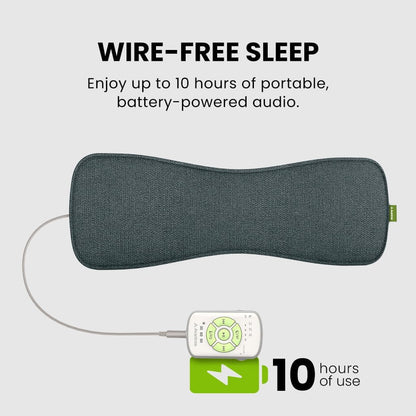 Avantree Slumber 2 - Bluetooth Pillow Speaker for Side Sleepers | 4 Ultra-Flat Speakers, White Noise, Remote Control & Sleep Timer, Soft Design for Sleeping, Podcasts & Audiobooks, Gray
