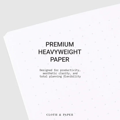 Cloth & Paper Travel Notebook | Daily Wellness Planner – Smoked Salt | Pocket Plus Wellness Planner 3.2" x 6" | Habit Tracker & Self Care Journal for Goals, Gratitude & Reflection – Soft Touch Cover
