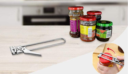 Master Jar & Bottle Opener,Adjustable Multifunctional Stainless Steel Can Opener Jar Lid Gripper,Manual,Kitchen Accessories（Silver）