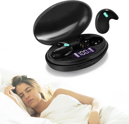 Sleep Earbuds Ultra-Thin Wireless Bluetooth 5.3 Earbuds for Side Sleepers, Noise Blocking Sleep Headphones with 6H Playtime, Ergonomic Mini Design for Small Ears, Deep Green