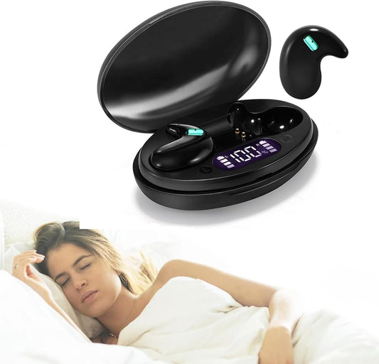 Sleep Earbuds Ultra-Thin Wireless Bluetooth 5.3 Earbuds for Side Sleepers, Noise Blocking Sleep Headphones with 6H Playtime, Ergonomic Mini Design for Small Ears, Deep Green