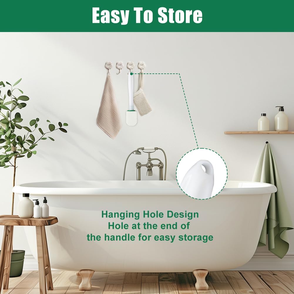 AUAUY 6 Pack Pumice Stone with Handle, Toilet Bowl Pumice Stone for Cleaning, Hard Water Toilet Ring Remover, 1 Handle + 6 Pumice Stones for Cleaning Toilets, Bathtubs, Grills, Kitchen Sink