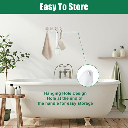 AUAUY 6 Pack Pumice Stone with Handle, Toilet Bowl Pumice Stone for Cleaning, Hard Water Toilet Ring Remover, 1 Handle + 6 Pumice Stones for Cleaning Toilets, Bathtubs, Grills, Kitchen Sink