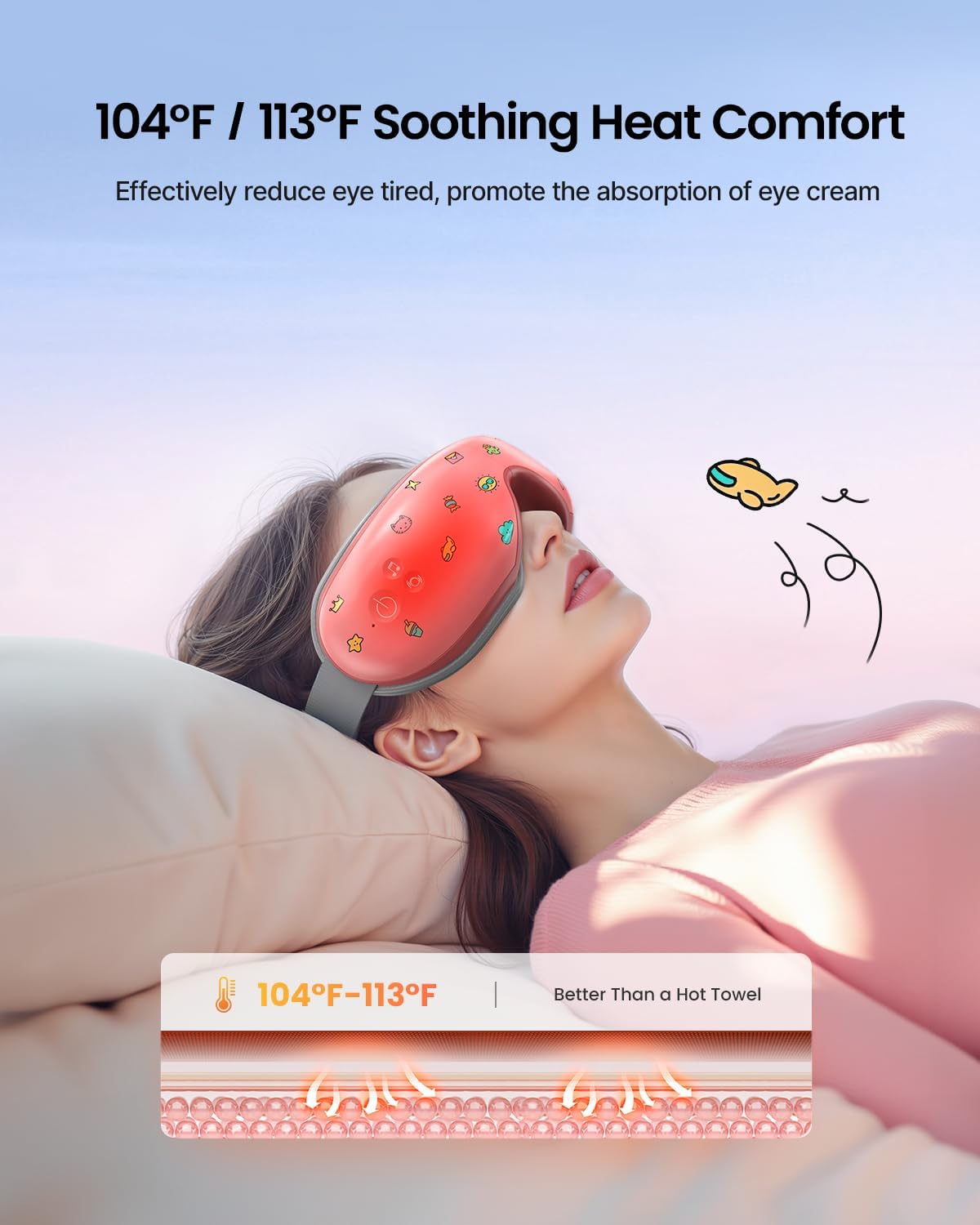 RENPHO Eyeris 1 Eye Massager with Heat, FSA Eligible HSA, Heated Eye Mask for Eye Strain, Dry Eyes & Head Tension, Relaxing Birthday Gifts for Women and Men