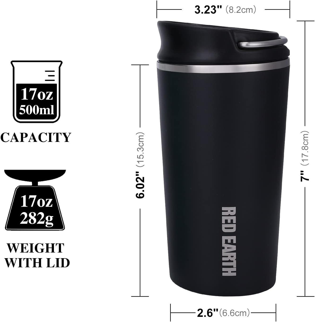 GiNT 17oz Travel Tea Mug with Infuser, 2 Lids. Vacuum Insulated 316 Stainless Steel Coffee Mug. Dishwasher Safe Tea Cup with Strainer for Hot & Cold Brew Coffee. Mothers Day Gifts for Mom (Green)