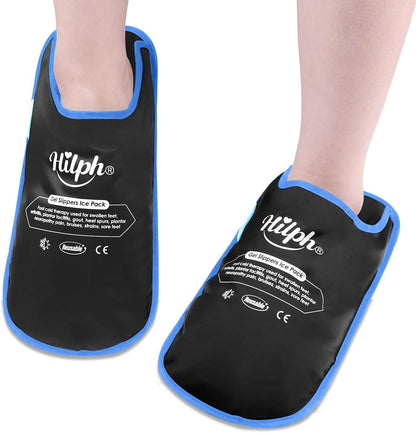 Hilph Foot Ice Pack Slippers, 1 Pair Ice Pack for Feet & Toes Pain Relief | Reusable Hot Cold Therapy for Plantar Fasciitis, Gout, Bunions, Neuropathy Relief, Surgery Recovery, HSA Eligible FSA, Blue