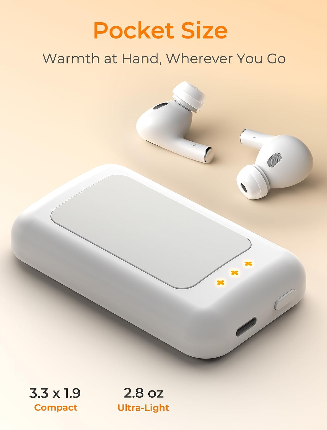 Electric Hand Warmers Rechargeable, Rechargeable Hand Warmer, Portable Hand Warmer for Outdoor Camping Hunting Golf Accessories, Gifts for Women Men
