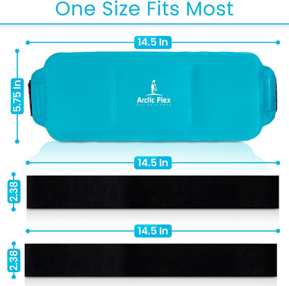 Arctic Flex Reusable Hot & Cold Gel Ice Pack Wrap with Strap - Therapy | Injuries, Pain, Shoulder, Knee, Back, Elbow & Foot - Flexible Wrap Around Cold Pack & Compress