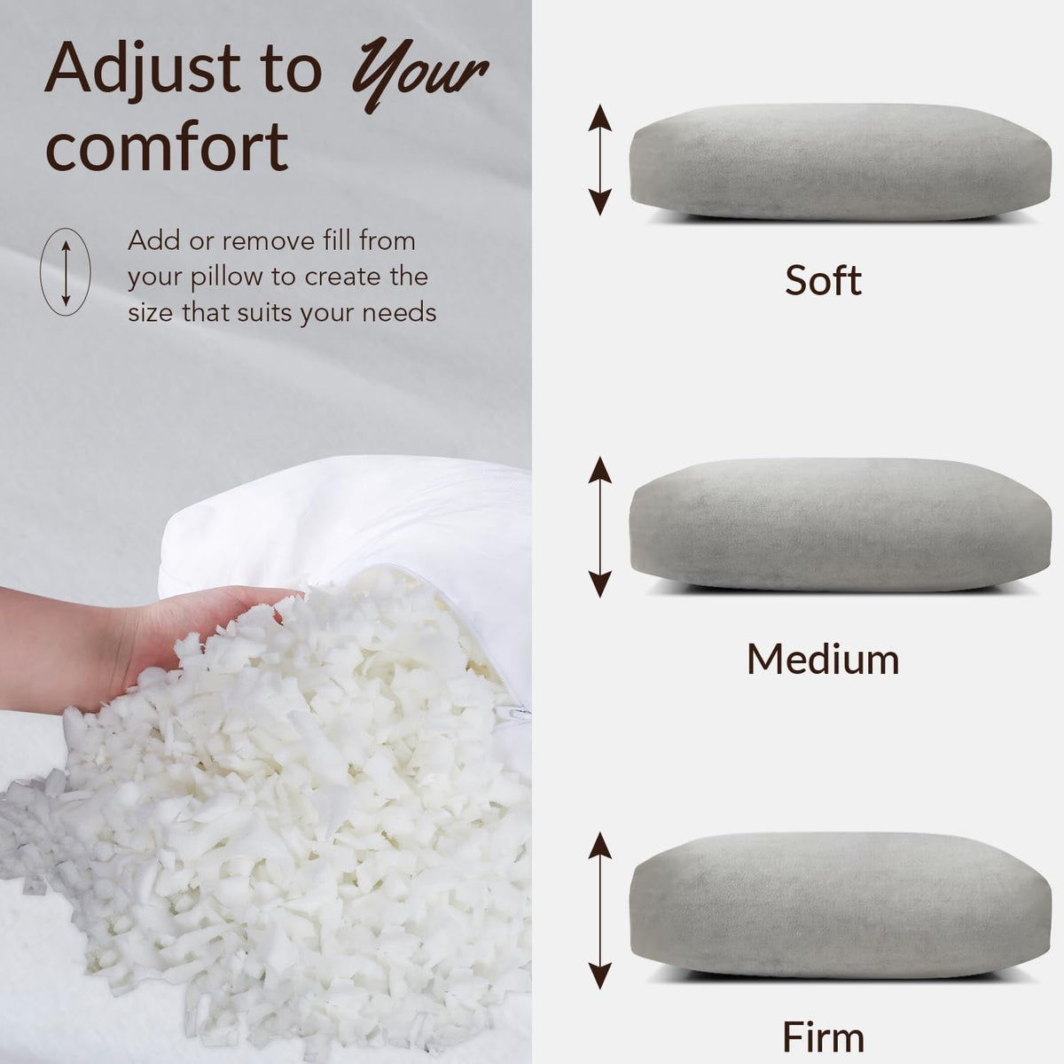 Head Recliner Pillow Adjustable Shredded Memory Foam Headrest Pillows for Recliner Chairs,Non-Slip Velvet Cushion for Pain Relief Neck Support Pillow for Travel Home Sofa Armchair with Zipper Cover