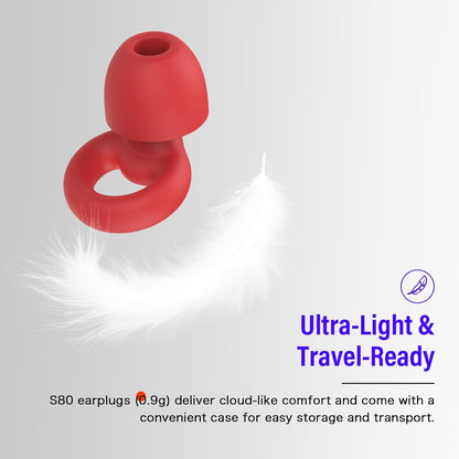 Ear Plugs for Sleeping Noise Cancelling, Reusable 35-46dB Noise Reduction Earplugs with 7 Silicone Ear Tips & Carry Case, Comfortable Hearing Protection for Sleep, Work, Study, Travel & Concerts White