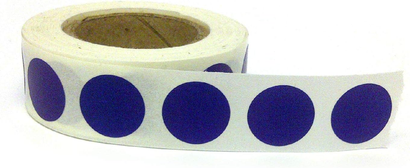 Blank Color Coding Stickers, Writable Surface â€“ 500 Permanent Labels per Roll (Yellow Fluorescent, 1.5" Circle)