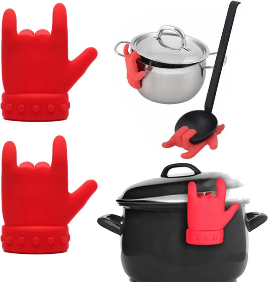 Pot Lid Lifter Spill Proof Pot Lid Lifter, Silicone Pot Lid Lifter, Pan Pot Lid Lifter Kitchen Tool Decoration Cute pot lid holder for Soup Pot Kitchen Restaurant 2 Pcs
